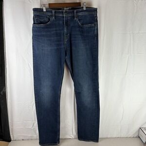 Revtown Decade Denim Sharp Jeans Mens 36x32 Blue Straight Stretch 5-Pocket